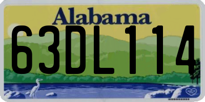AL license plate 63DL114