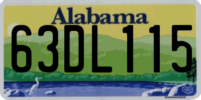 AL license plate 63DL115