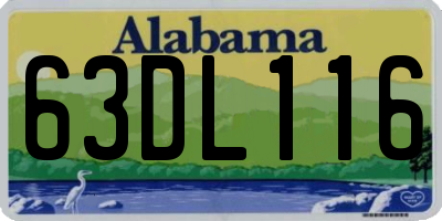 AL license plate 63DL116