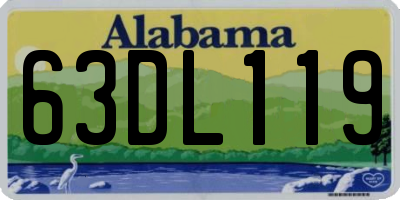 AL license plate 63DL119