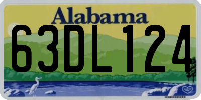 AL license plate 63DL124