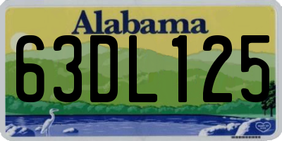 AL license plate 63DL125