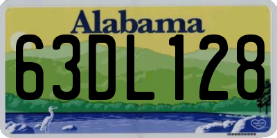 AL license plate 63DL128