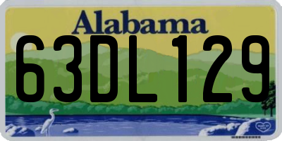 AL license plate 63DL129