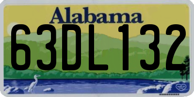 AL license plate 63DL132