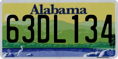 AL license plate 63DL134