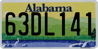 AL license plate 63DL141