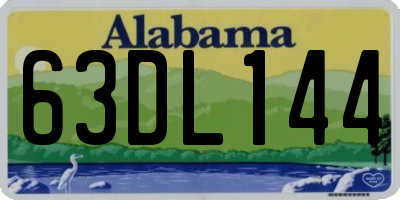 AL license plate 63DL144