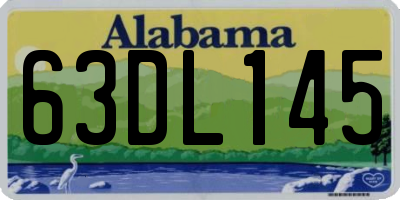 AL license plate 63DL145