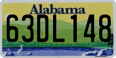 AL license plate 63DL148