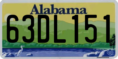 AL license plate 63DL151