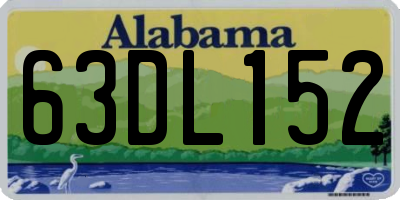AL license plate 63DL152
