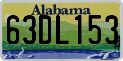 AL license plate 63DL153