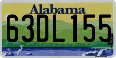 AL license plate 63DL155