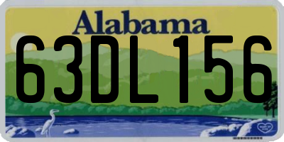 AL license plate 63DL156