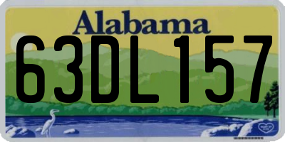 AL license plate 63DL157