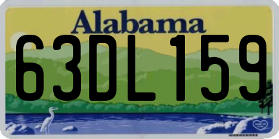 AL license plate 63DL159