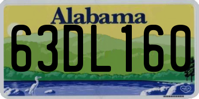AL license plate 63DL160