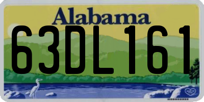 AL license plate 63DL161