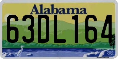 AL license plate 63DL164