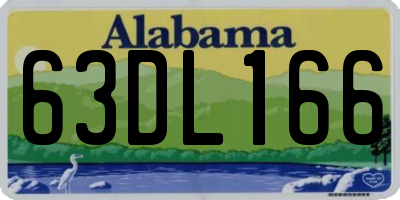 AL license plate 63DL166