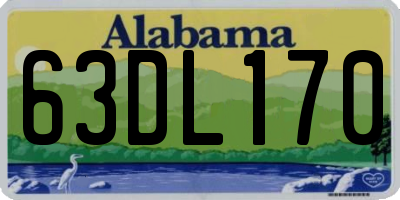 AL license plate 63DL170