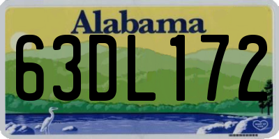 AL license plate 63DL172