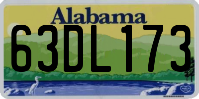 AL license plate 63DL173