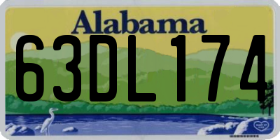 AL license plate 63DL174