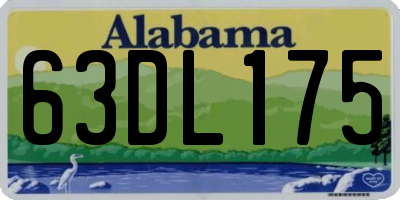AL license plate 63DL175