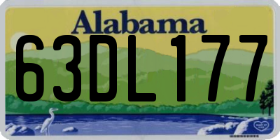 AL license plate 63DL177