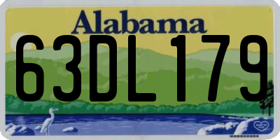 AL license plate 63DL179