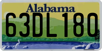 AL license plate 63DL180