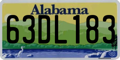 AL license plate 63DL183