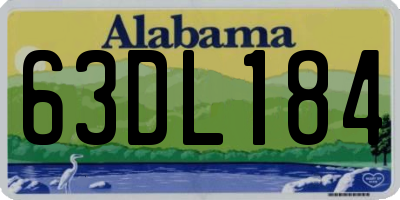 AL license plate 63DL184