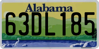 AL license plate 63DL185