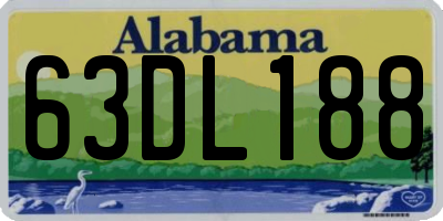 AL license plate 63DL188