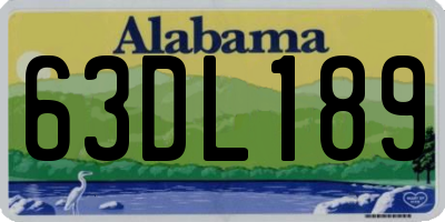 AL license plate 63DL189