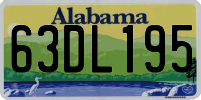AL license plate 63DL195