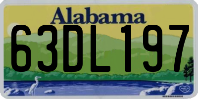 AL license plate 63DL197