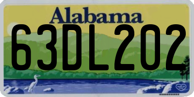 AL license plate 63DL202