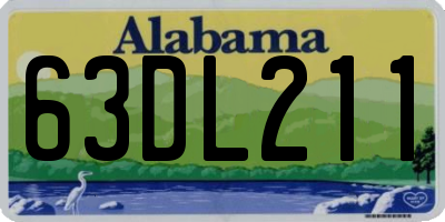 AL license plate 63DL211