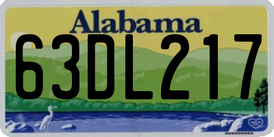 AL license plate 63DL217