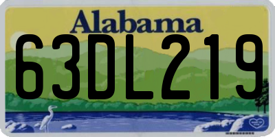 AL license plate 63DL219