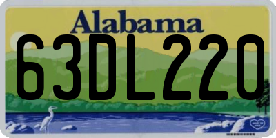 AL license plate 63DL220