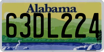 AL license plate 63DL224
