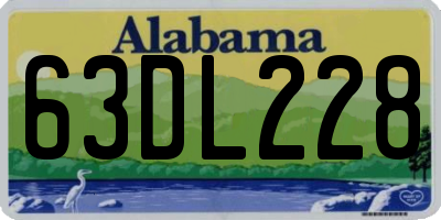 AL license plate 63DL228