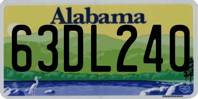 AL license plate 63DL240