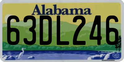 AL license plate 63DL246