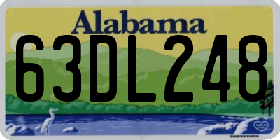 AL license plate 63DL248